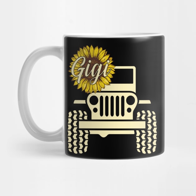 Jeep Sunflower Jeep Gigi Jeep Women by Jane Sky